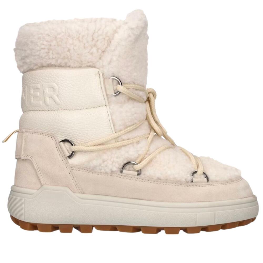 NEW BOGNER women's chamonix snow boots with spikes in beige